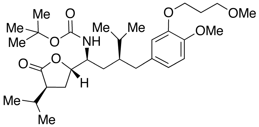 [(1S,3S)-3-[[4-Methoxy-3-(3-methoxypropoxy)phenyl]methyl]-4-methyl-1-[(2S, 4S)-tetrahydro-4-(1-methylethyl)-5-oxo-2-furanyl]pentyl]carbamic Acid 1,1-tert-Butyl Ester