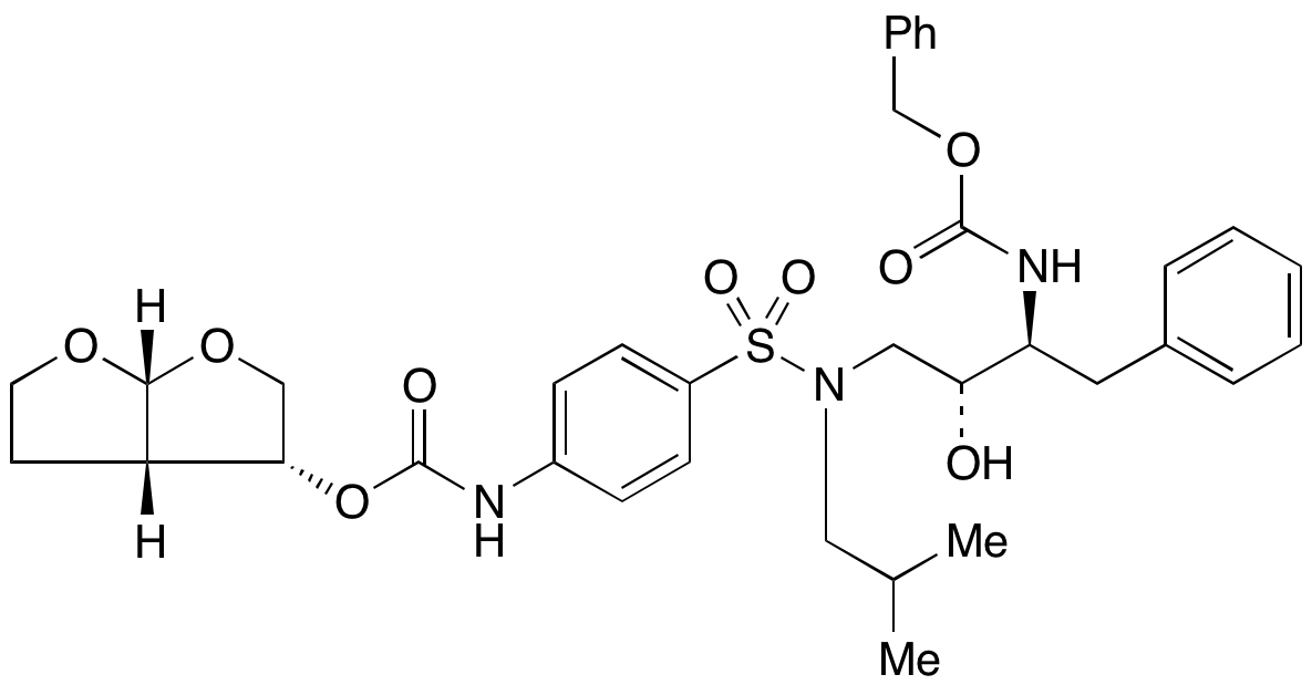 ((2S,3R)-4-(4-(((((3R,3aS,6aR)-Hexahydrofuro[2,3-b]furan-3-yl)oxy)carbonyl)amino)-N-isobutylphenylsulfonamido)-3-hydroxy-1-phenylbutan-2-yl)carbamic Acid Phenylmethyl Ester