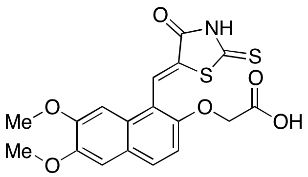 [[6,7-Dimethoxy-1-[(4-oxo-2-thioxo-5-thiazolidinylidene)methyl]-2-naphthalenyl]oxy]-acetic Acid