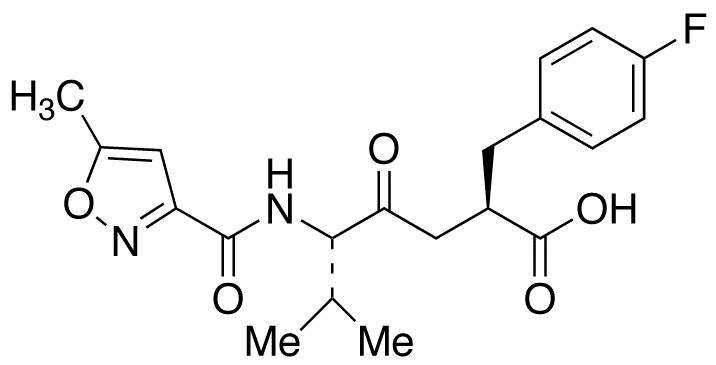 (αR)-4-Fluoro-α-[(3S)-4-methyl-3-[[(5-methyl-3-isoxazolyl)carbonyl]amino]-2-oxopentyl]-benzenepropanoic Acid