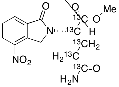 (αS)-α-(3-Amino-3-oxopropyl)-1,3-dihydro-4-nitro-1-oxo-2H-isoindole-2-acetic acid Methyl Ester-13C5