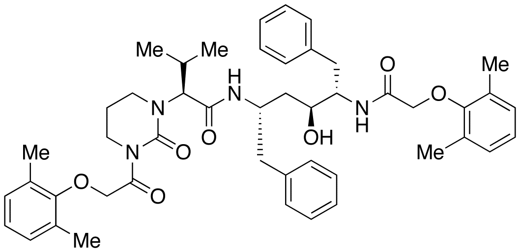 (αS)-3-[2-(2,6-Dimethylphenoxy)acetyl]-N-[(1S,3S,4S)-4-[[2-(2,6-dimethylphenoxy)acetyl]amino]-3-hydroxy-5-phenyl-1-(phenylmethyl)pentyl]tetrahydro-α-(1-methylethyl)-2-oxo-1(2H)-pyrimidinea