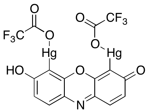 [μ-(7-Hydroxy-3-oxo-3H-phenoxazine-4,6-diyl)]bis(2,2,2-trifluoroacetato-κO)di-mercury