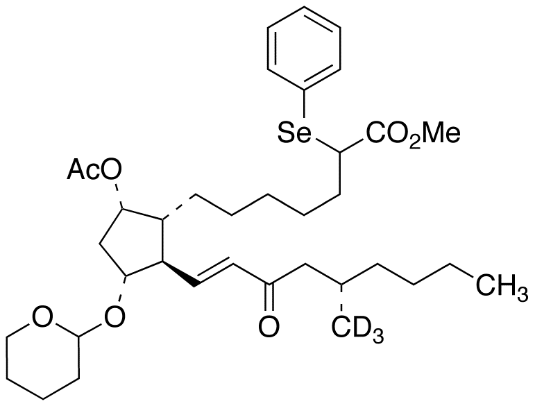 (11α,13E,17S)-9-O-Acetyl-17,20-dimethyl-15-oxo-2-(phenylseleno)-11-O-tetrahydropyranyl-prosta-13-en-1-oic Acid-d3 Methyl Ester (Mixture of Diastereomers)