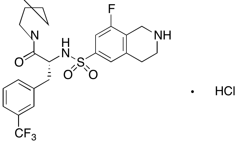 (1R)-1-[[3-(Trifluoromethyl)phenyl]methyl]-2-oxo-2-(1-pyrrolidinyl)ethyl]1,2,3,4-tetrahydro-6-isoquinolinesulfonamide Hydrochloride