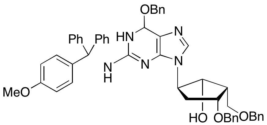 (1R,2S,3R,5R)-3-(Benzyloxy)-5-(6-(benzyloxy)-2-(((4-methoxyphenyl)diphenylmethyl)amino)-1H-purin-9(6H)-yl)-2-((benzyloxy)methyl)cyclopentanol