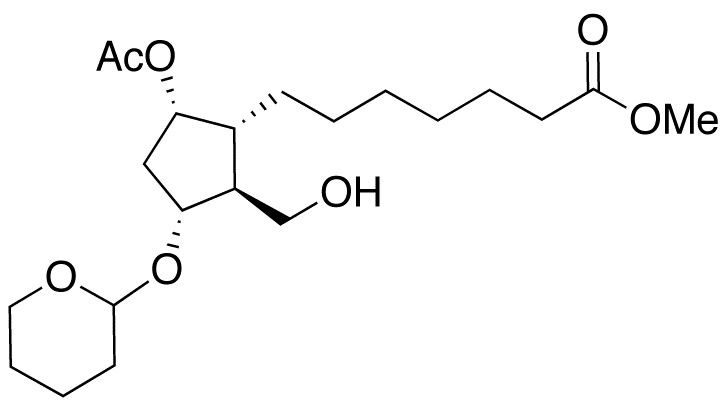 (1R,2S,3R,5S)-5-Acetyloxy-2-hydroxymethyl-3-tetrahydropyranyloxy-α-(phenylseleno)cyclopentaneheptanoic Acid Methyl Ester (Mixture of Diastereomers)