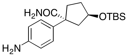 (1R,3R)-1-(4-Aminophenyl)-3-((tert-butyldimethylsilyl)oxy)cyclopentanecarboxamide