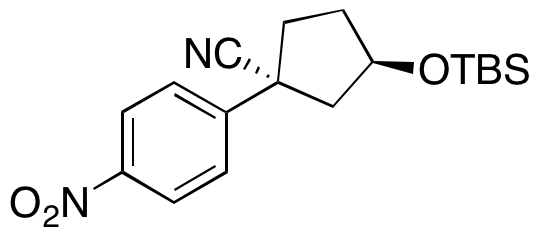 (1R,3R)-3-((tert-Butyldimethylsilyl)oxy)-1-(4-nitrophenyl)cyclopentanecarbonitrile