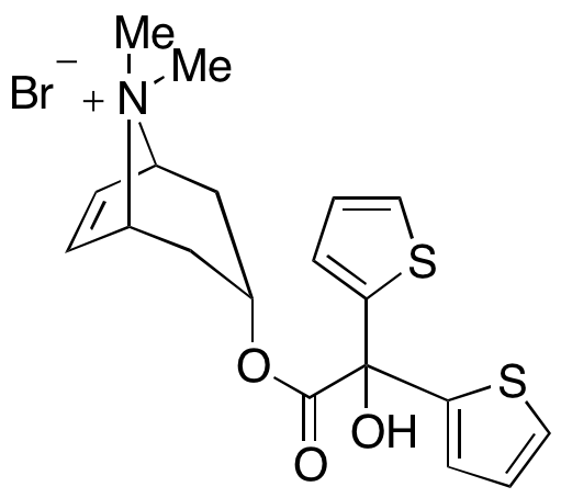 (1R,3S,5S)-3-(2-Hydroxy-2,2-di(thiophen-2-yl)acetoxy)-8,8-dimethyl-8-azabicyclo[3.2.1]oct-6-en-8-ium Bromide