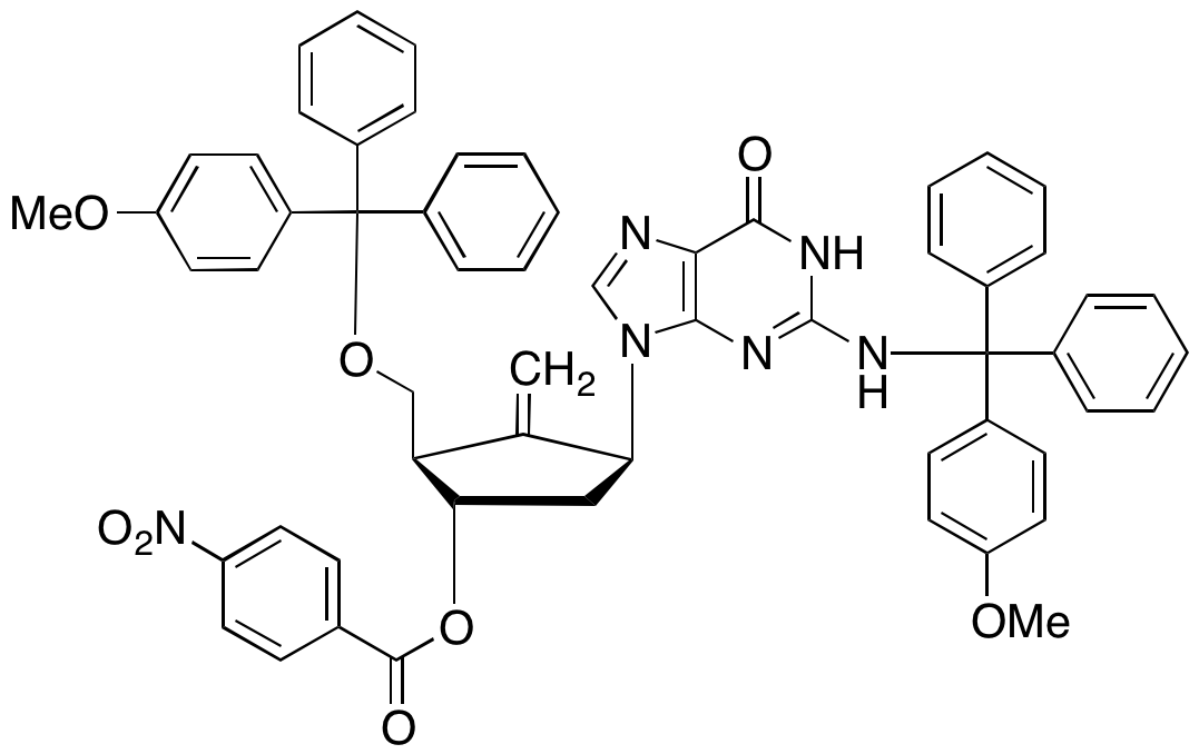 (1S,2R,4S)-2-(((4-Methoxyphenyl)diphenylmethoxy)methyl)-4-(2-(((4-methoxyphenyl)diphenylmethyl)amino)-6-oxo-1H-purin-9(6H)-yl)-3-methylenecyclopentyl 4-nitrobenzoate