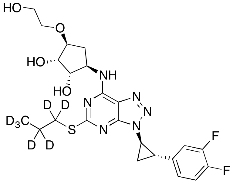 (1S,2S,3R,5S)-3-[[3-[(1R,2S)-2-(3,4-Difluorophenyl)cyclopropyl]-5-(propylthio)-3H-1,2,3-triazolo[4,5-d]pyrimidin-7-yl]amino]-5-(2-hydroxyethoxy)-1,2-cyclopentanediol-d7