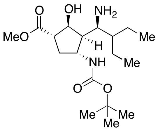 (1S,2S,3S,4R)-3-[(1S)-1-Amino-2-ethylbutyl]-4-[[(1,1-dimethylethoxy)carbonyl]amino]-2-hydroxycyclopentanecarboxylic Acid Methyl Ester