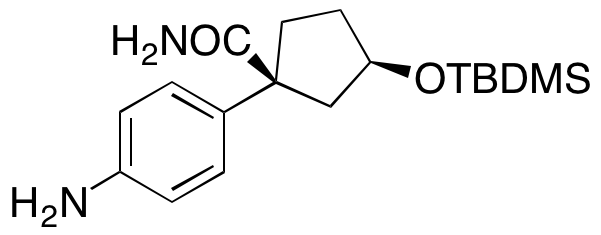 (1S,3R)-1-(4-Aminophenyl)-3-((tert-butyldimethylsilyl)oxy)cyclopentanecarboxamide