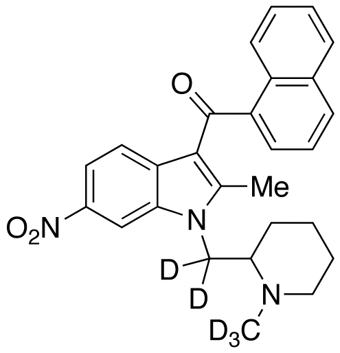 [2-Methyl-1-[(1-methyl-2-piperidinyl)methyl]-6-nitro-1H-indol-3-yl]-1-naphthalenylmethanone-d5