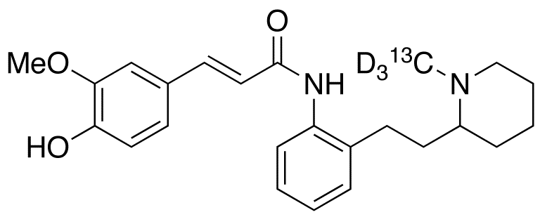 (2E)-N-[2-[2-(1-Methyl-2-piperidinyl)ethyl]phenyl]-3-(4-hydroxy-3-methoxyphenyl)-2-propenamide-13C,d3