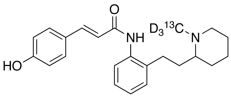 (2E)-N-[2-[2-(1-Methyl-2-piperidinyl)ethyl]phenyl]-3-(4-hydroxyphenyl)-2-propenamide-13C,d3