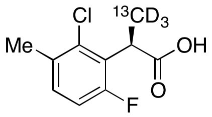 (2R)-2-(2-Chloro-6-fluoro-3-methylphenyl)propanoic Acid-13C, d3