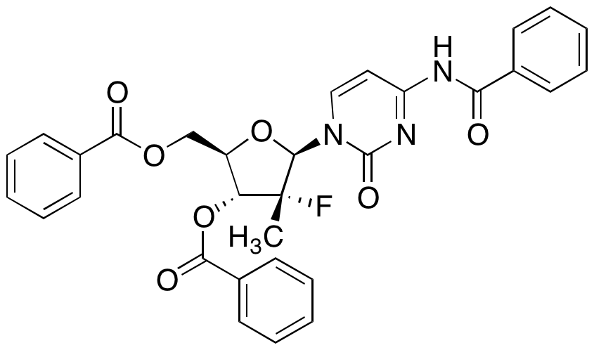 (2’R)-N-benzoyl-2’-deoxy-2’-fluoro-2’-methyl-3’,5’-dibenzoate Cytidine