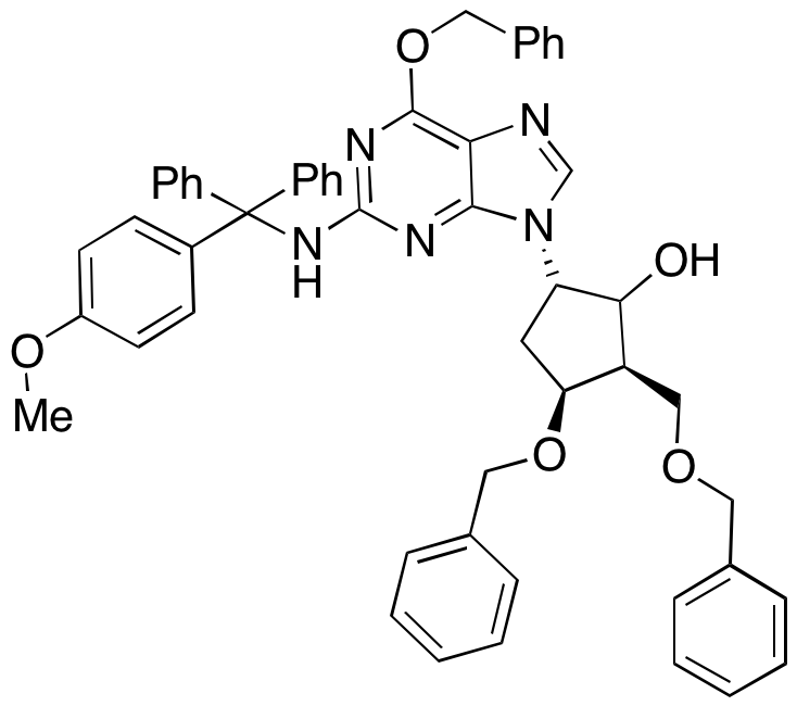 (2R,3S,5S)-3-(Benzyloxy)-5-(6-(benzyloxy)-2-(((4-methoxyphenyl)diphenylmethyl)amino)-9H-purin-9-yl)-2-((benzyloxy)methyl)cyclopentanol