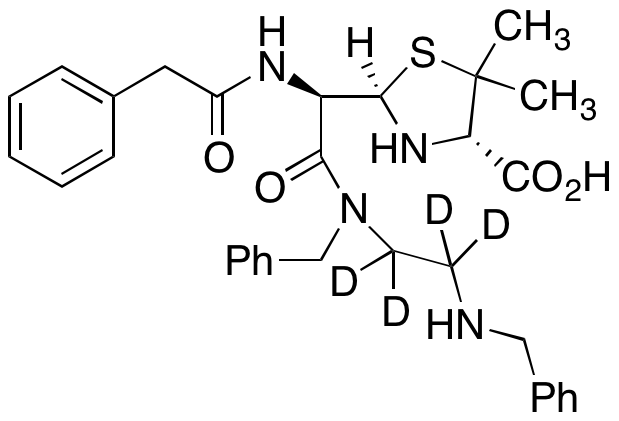 (2R,4S)-2-((R)-2-(Benzyl(2-(benzylamino)ethyl)amino)-2-oxo-1-(2-phenylacetamido)ethyl)-5,5-dimethylthiazolidine-4-carboxylic Acid-d4