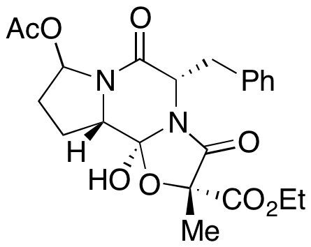 (2R,5S,10aS,10bS)-8-Acetoxy-5-benzyl-10b-hydroxy-2-methyl-3,6-dioxooctahydro-2H-oxazolo[3,2-a]pyrrolo[2,1-c]pyrazine-2-carboxylic Acid Ethyl Ester