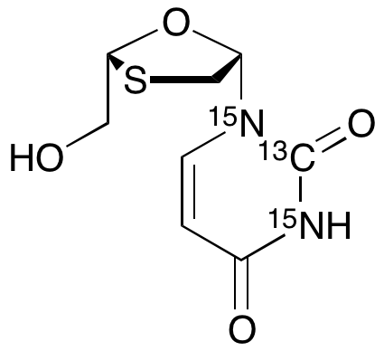 (2R-cis)-1-[2-(Hydroxymethyl)-1,3-oxathiolan-5-yl]-2,4(1H,3H)-pyrimidinedione-13C, 15N2