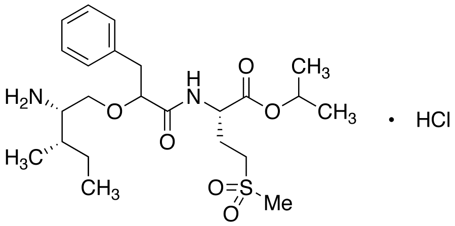 (2S)-[(2’S)-Amino-(3’S)-methyl-1-pentyloxy]-3-phenylpropionyl-methionine Sulfone, Isopropyl Ester, Hydrochloride