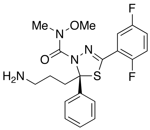 (2S)-2-(3-Aminopropyl)-5-(2,5-difluorophenyl)-N-methoxy-N-methyl-2-phenyl-1,3,4-thiadiazole-3(2H)-carboxamide