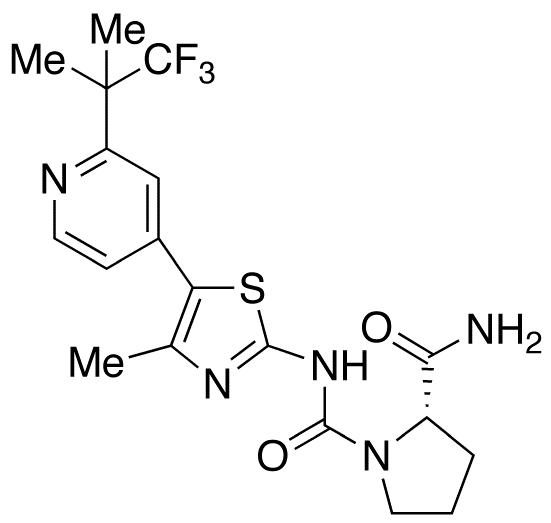 (2S)-N1-[4-Methyl-5-[2-(2,2,2-trifluoro-1,1-dimethylethyl)-4-pyridinyl]-2-thiazolyl]-1,2-pyrrolidinedicarboxamide