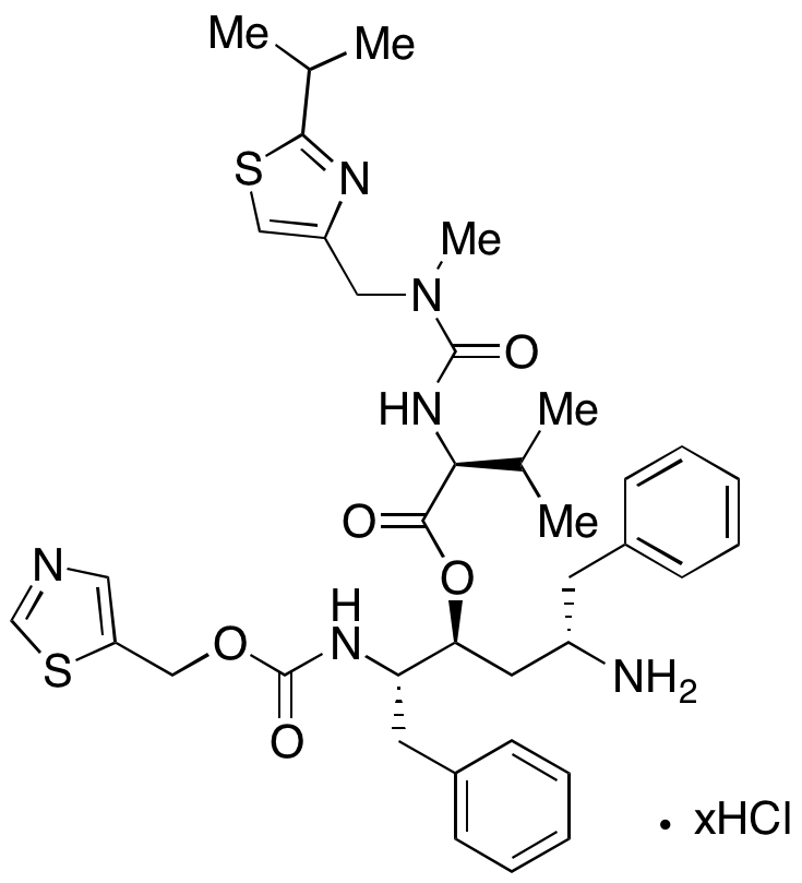 (2S,3S,5S)-5-Amino-1,6-diphenyl-2-([[thiazol-5-ylmethoxy)carbonyl]amino]hexan-3-yl 2-(3-((2-isopropylthiazol-4-yl)methyl)-3-methylureido)-3-methylbutanoate Hydrochloride