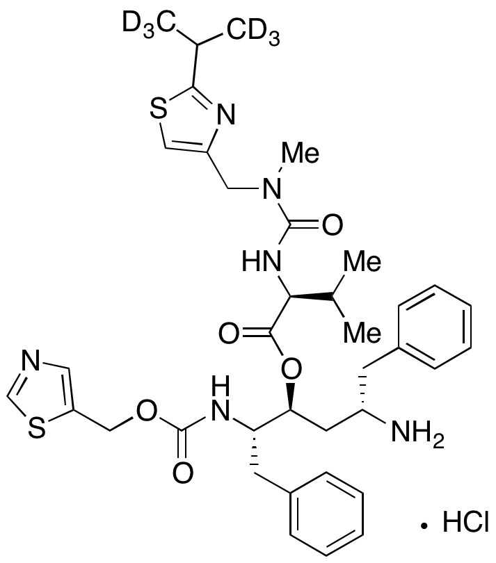 (2S,3S,5S)-5-Amino-1,6-diphenyl-2-([[thiazol-5-ylmethoxy)carbonyl]amino]hexan-3-yl 2-(3-((2-isopropylthiazol-4-yl)methyl)-3-methylureido)-3-methylbutanoate Hydrochloride-d6