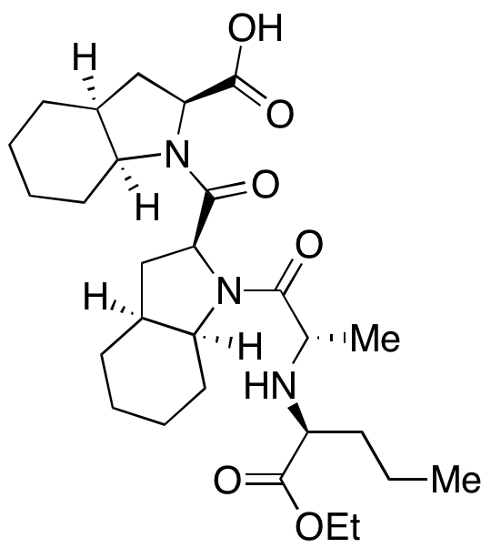 (2S,3aS,7aS)-1-((2S,3aS,7aS)-1-((S)-2-(((S)-1-Ethoxy-1-oxopentan-2-yl)amino)propanoyl)octahydro-1H-indole-2-carbonyl)octahydro-1H-indole-2-carboxylic Acid