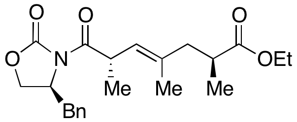 (2S,4E,6S)-2,4,6-Trimethyl-7-oxo-7-[(4S)-2-oxo-4-(phenylmethyl)-3-oxazolidinyl]-4-heptenoic Acid Ethyl Ester