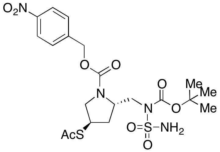 (2S,4R)-4-(Acetylthio)-2-[[(aminosulfonyl)[(1,1-dimethylethoxy)carbonyl]amino]methyl]-1-pyrrolidinecarboxylic Acid (4-Nitrophenyl) Ethyl Ester