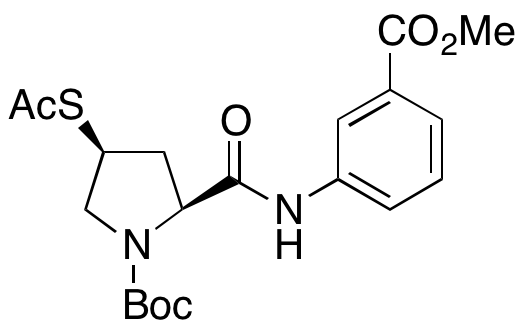 (2S,4S)-4-(Acetylthio)-2-((3-(methoxycarbonyl)phenyl)carbamoyl)pyrrolidine-1-carboxylic Acid tert-Butyl Ester