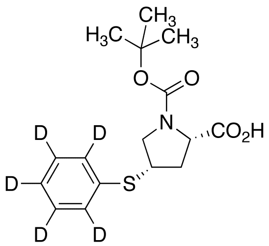 (2S,4S)-4-(Phenylthio)-1,2-pyrrolidinedicarboxylic-d5 Acid 1-(1,1-Dimethylethyl) Ester