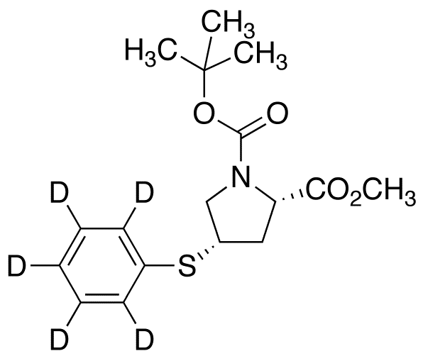 (2S,4S)-4-(Phenylthio)-1,2-pyrrolidinedicarboxylic-d5 Acid 1-tert-Butyl-2-Methyl Diester