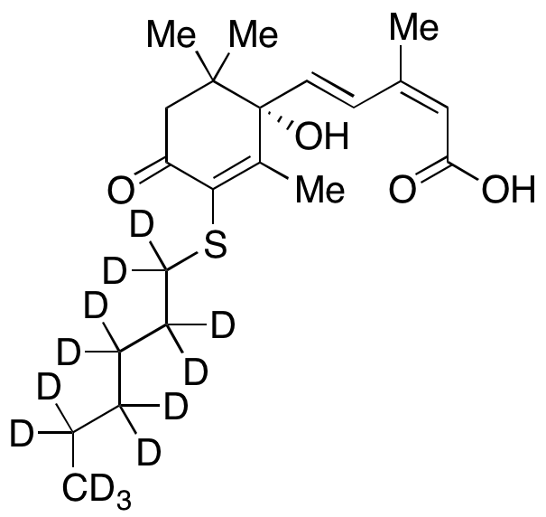 (2Z,4E)-5-[(1S)-3-(Hexylthio)-1-hydroxy-2,6,6-trimethyl-4-oxo-2-cyclohexen-1-yl]-3-methyl-2,4-pentadienoic Acid-d13