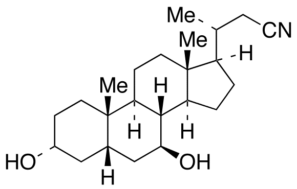 (3α,5β,7β)-3,7-Dihydroxy-24-norcholane-23-nitrile