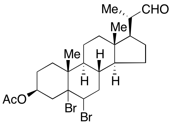 (3β,20S)-5,6-Dibromo-20-formyl-3-hydroxy-5-pregnene 3-O-Acetate