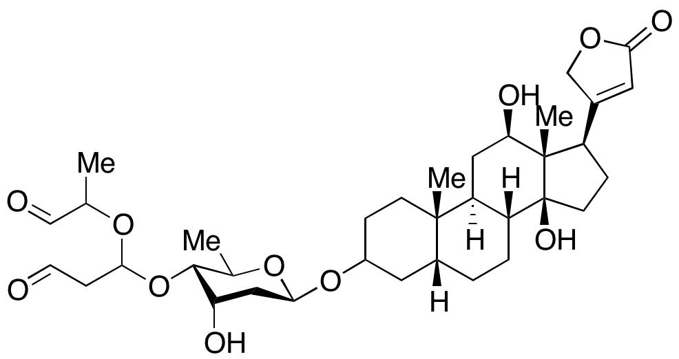 (3β,5β,12β)-3-[[[4-[R-(R)]]-2,6-Dideoxy-4-O-[1-(1-methyl-2-oxoethoxy)-2-oxoethyl]-β-D-ribo-hexopyranosyl]oxy]-12,14-dihydroxycard-20(22)-enolide