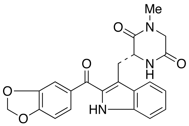 (3R)-3-[[2-(1,3-Benzodioxol-5-ylcarbonyl)-1H-indol-3-yl]methyl]-1-methyl-2,5-piperazinedione