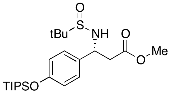 (3R)-3-(1,1-Dimethylethylsulfinamido)-3-(4-((triisopropylsilyl)oxy)phenyl)propanoic Acid Methyl Ester