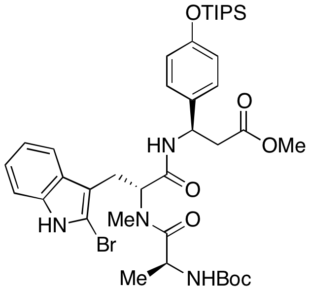 (3R)-N-[(1,1-Dimethylethoxy)carbonyl]-L-alanyl-2-bromo-N-methyl-D-tryptophyl-3-[4-[[tris(1-methylethyl)silyl]oxy]phenyl]-β-alanine Methyl Ester