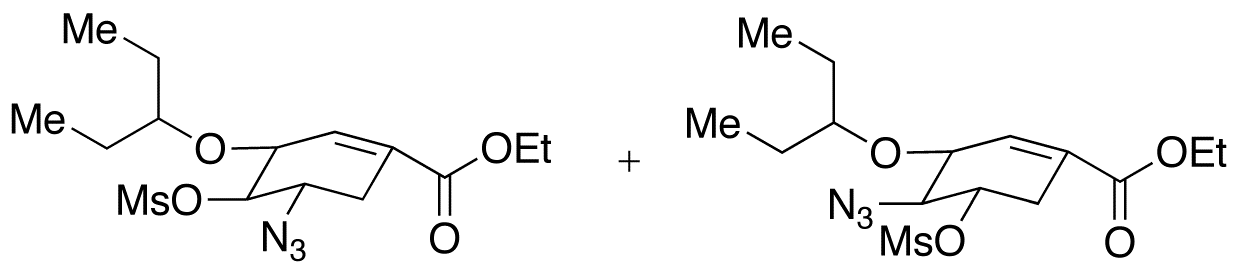 (3R,4S,5S)-4-Azido-3-(1-ethylpropoxy)-5-[(methylsulfonyl)oxy]-1-cyclohexene-1-Carboxylic Acid Ethyl Ester + (3R,4S,5S)-5-Azido-3-(1-ethylpropoxy)-4-[(methylsulfonyl)oxy]-1-cyclohexene-1-Carboxylic Aci