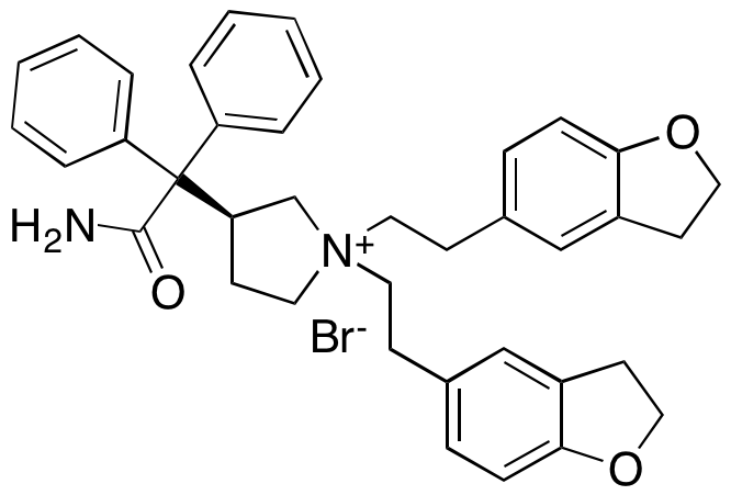 (3S)-3-(2-Amino-2-oxo-1,1-diphenylethyl)-1,1-bis[2-(2,3-dihydro-5-benzofuranyl)ethyl]pyrrolidinium Bromide