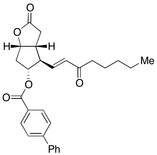 (3aR,4R,5R,6aS)-Hexahydro-2-oxo-4-[(1E)-3-oxo-1-octen-1-yl]-2H-cyclopenta[b]furan-5-yl Ester  [1,1’-Biphenyl]-4-carboxylic Acid