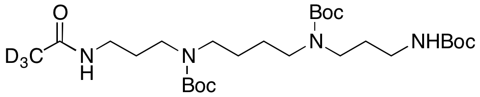 (4-((3-Acetamidopropyl)(tert-butoxycarbonyl)amino)butyl)(3-((tert-butoxycarbonyl)amino)propyl)carbamic Acid-d3 tert-Butyl Ester