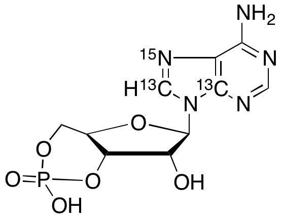 (4,9-13C2, 7-15N) Adenosine-3’,5’-cyclic Monophosphate